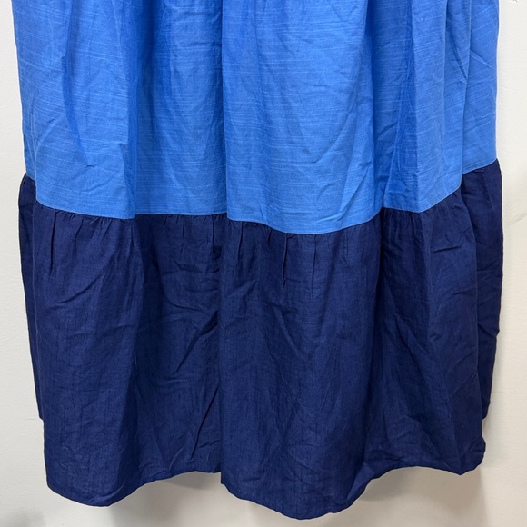 Colorblock Tiered Maxi Dress in Mint, Teal, Sky Blue & Navy S - Picture 4 of 7